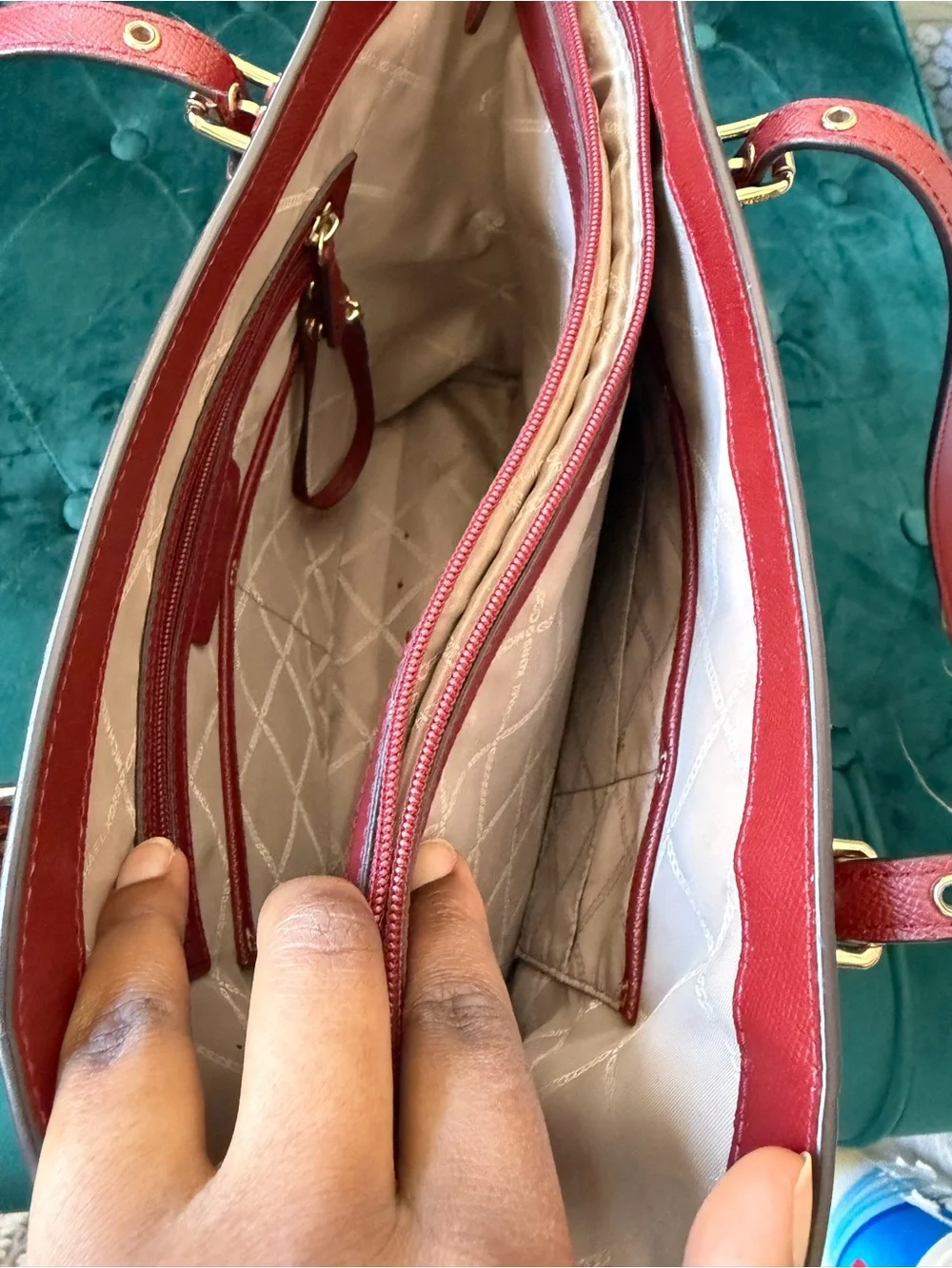 Michael Kors Burgundy Voyager Tote